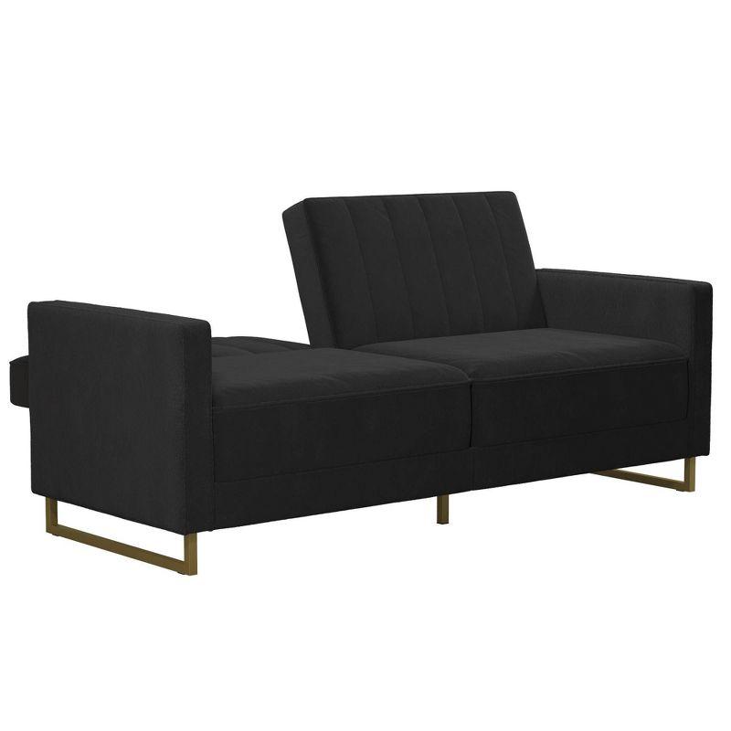 Skylar Full / Double 77'' Velvet Tufted Convertible Sofa