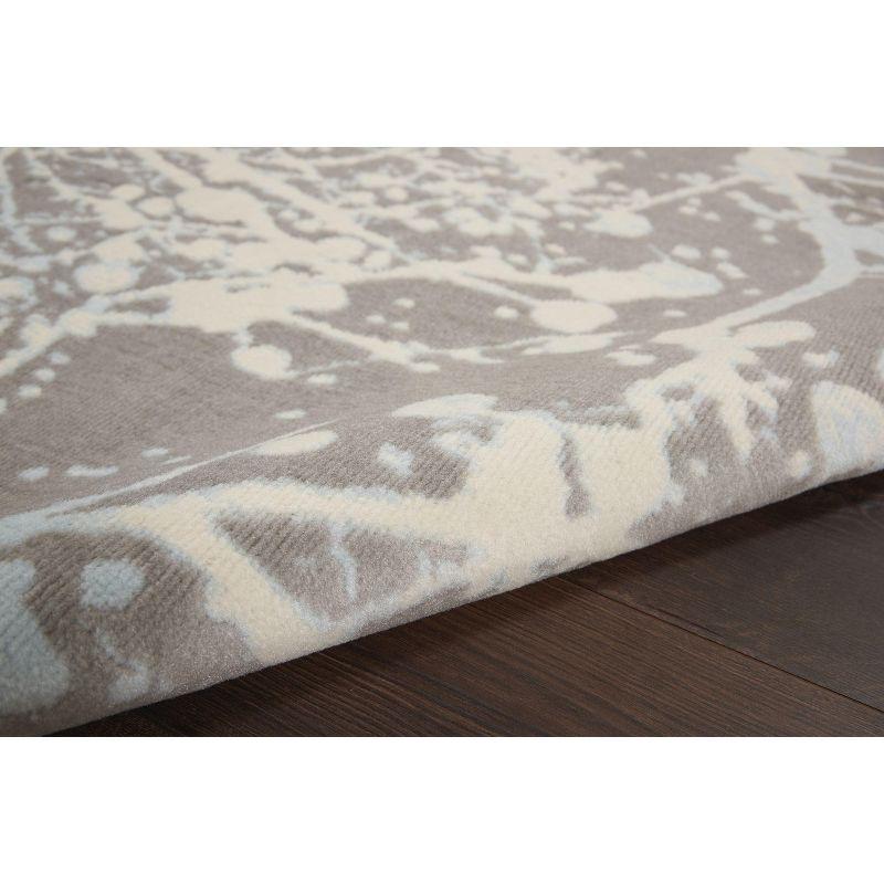 Jubilant JUB12 Grey Area Rug Contemporary Artistic Abstract By Nourison