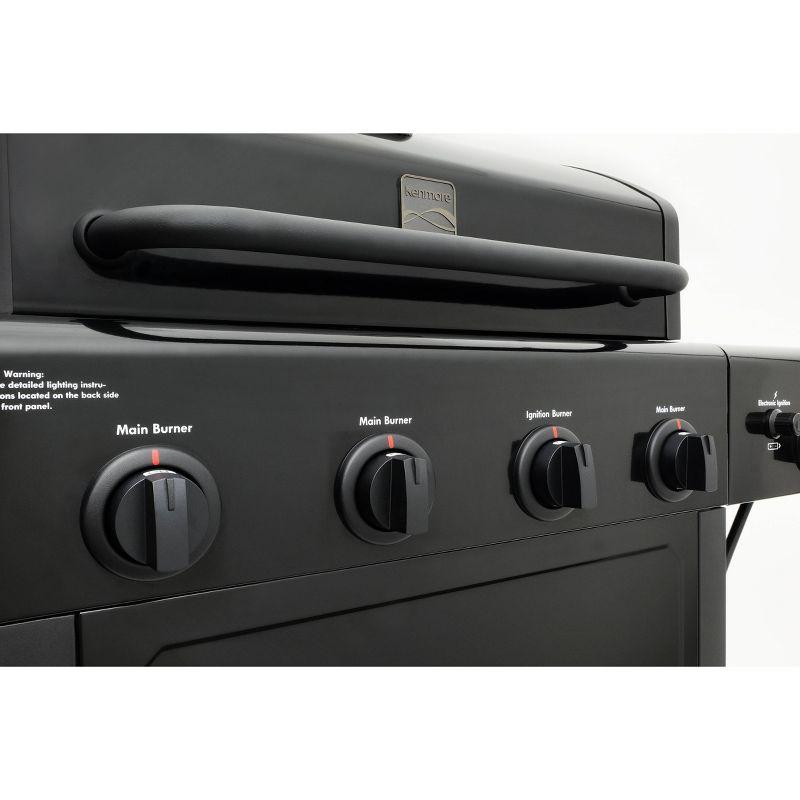 Kenmore 4-Burner Freestanding Open Cart Propane Gas Grill with Side Burner