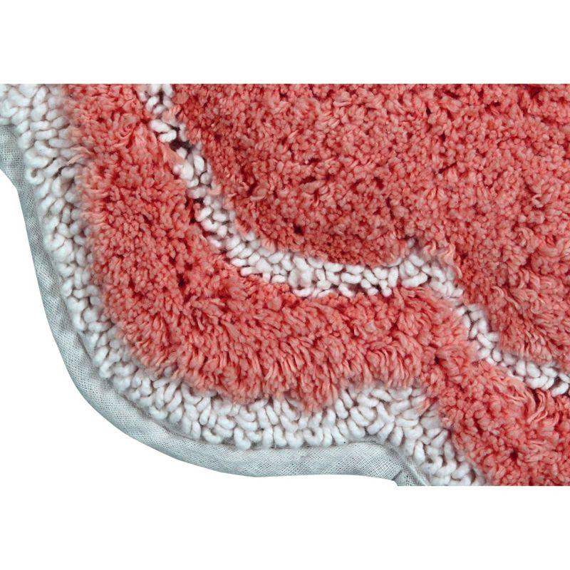 17"x24" Allure Collection Coral Cotton Tufted Bath Rug - Home Weavers