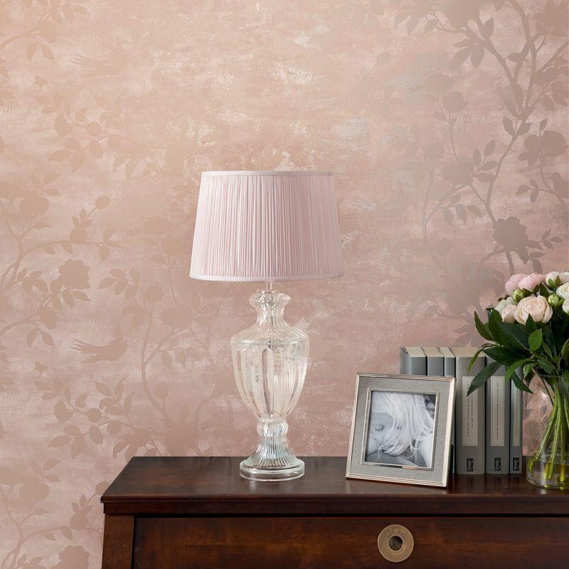 Laura Ashley Eglantine Silhouette Blush Wallpaper