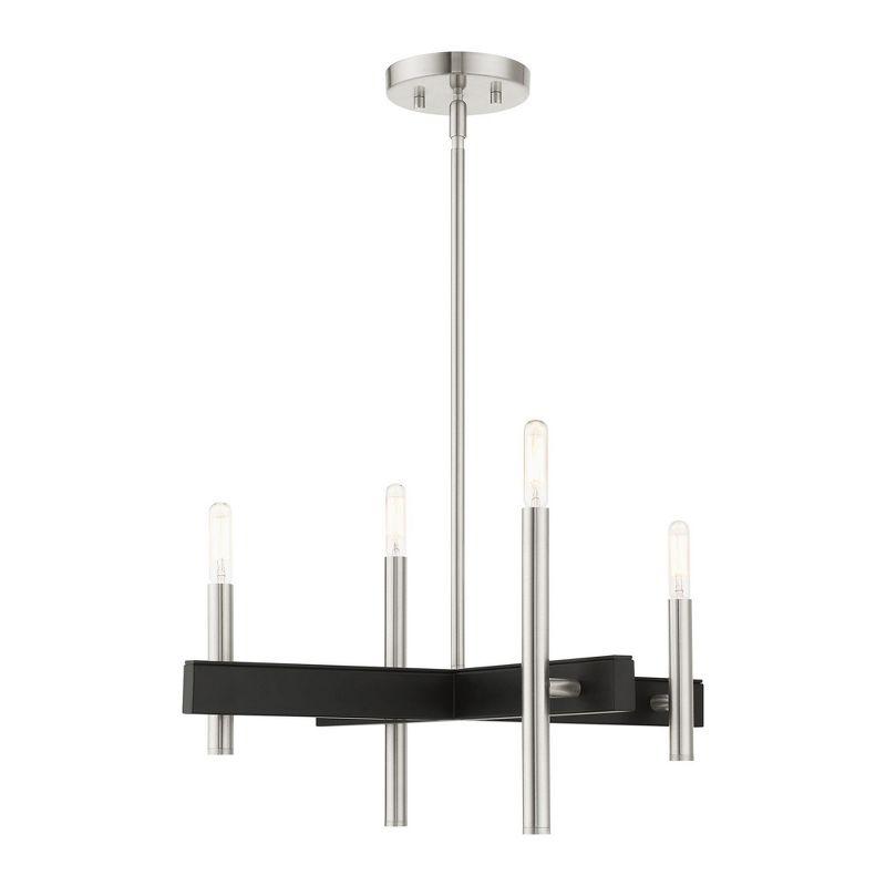 Livex Lighting Denmark 4 - Light Chandelier in  Brushed Nickel