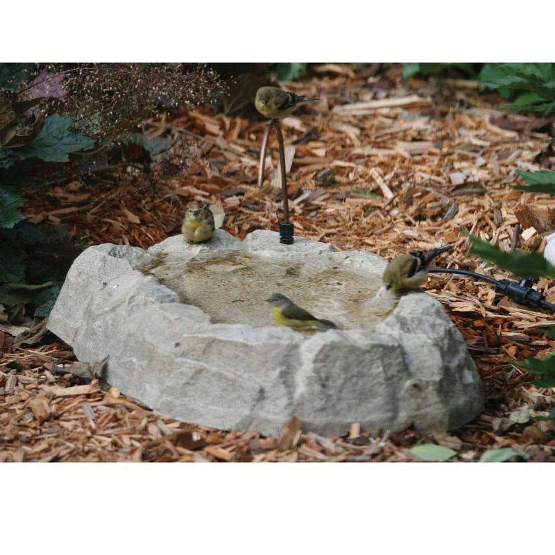 Rocky Mountain Tan Plastic Ground Level Bird Bath with Dripper