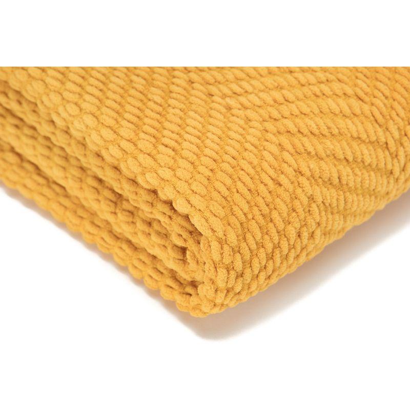 Chanasya Textured Knit Throw Blanket with Tassels