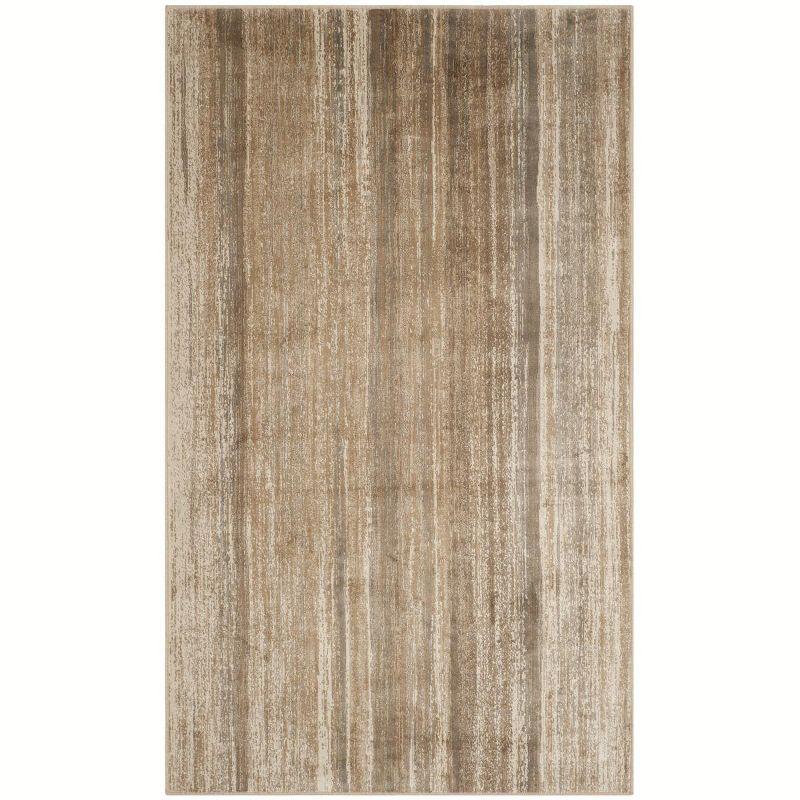 Handmade Caramel Viscose Rectangular Area Rug