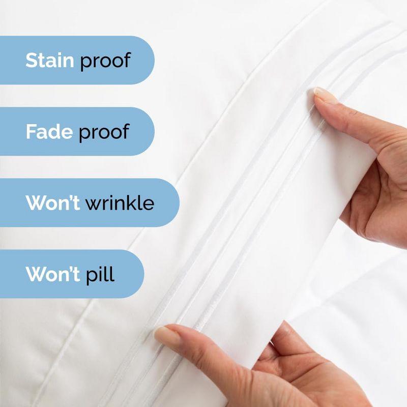 CGK Linens 4 Piece Microfiber Sheet Set in White, Size Twin