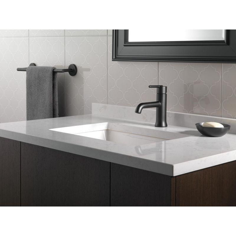 Sleek Matte Black Trinsic Single Handle Bathroom Faucet