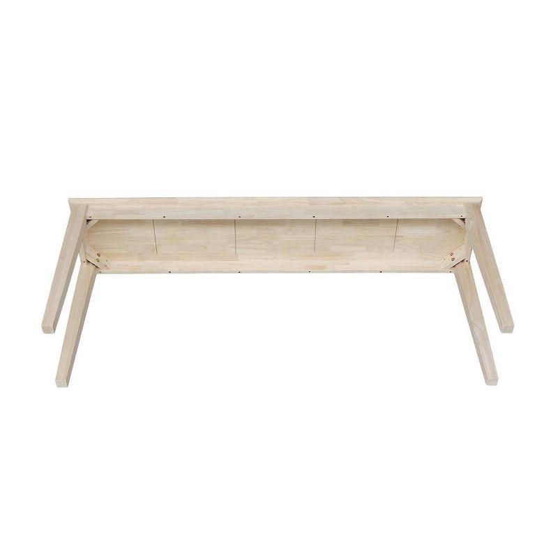 Elegant Shaker Solid Wood Console Table with Butcher Block Surface, 72"