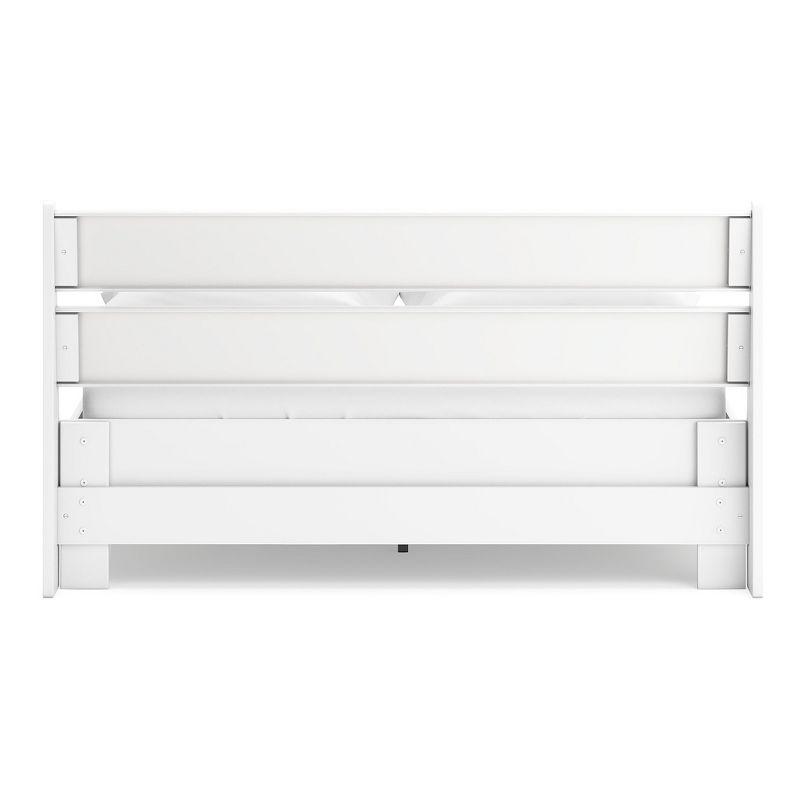 Matte White Queen Wood Panel Headboard