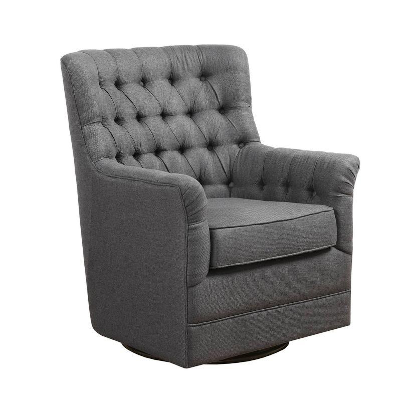 Dolores Swivel Glider Chair Gray - Madison Park