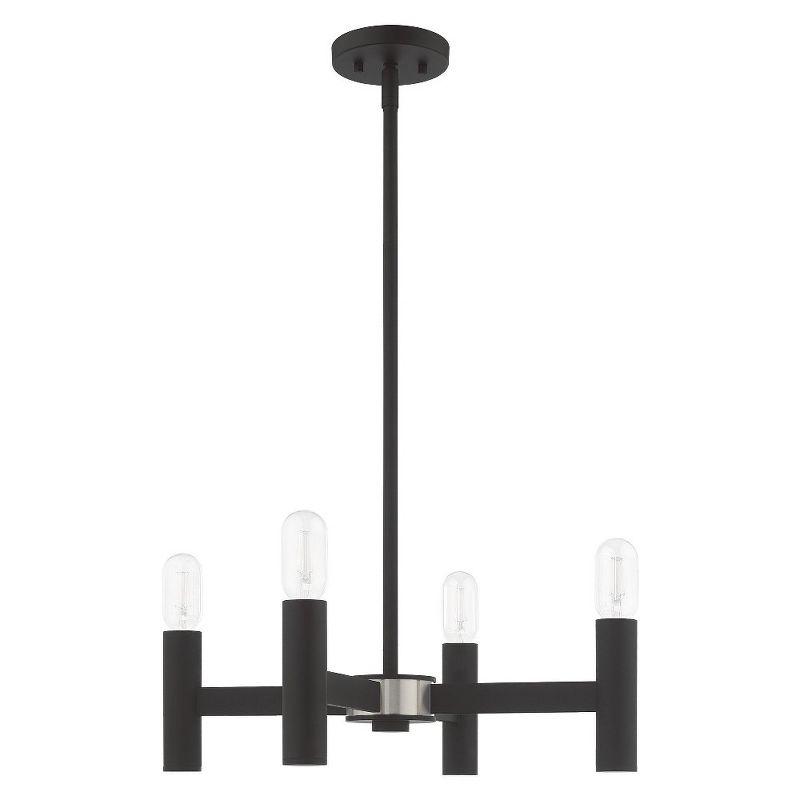 Livex Lighting Copenhagen 4 - Light Chandelier in  Black