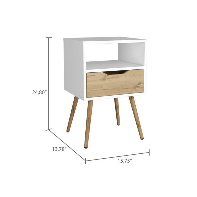 TIRAMISUBEST Nightstand with Handle-Free Drawer, Slim Profile for Tight Spaces