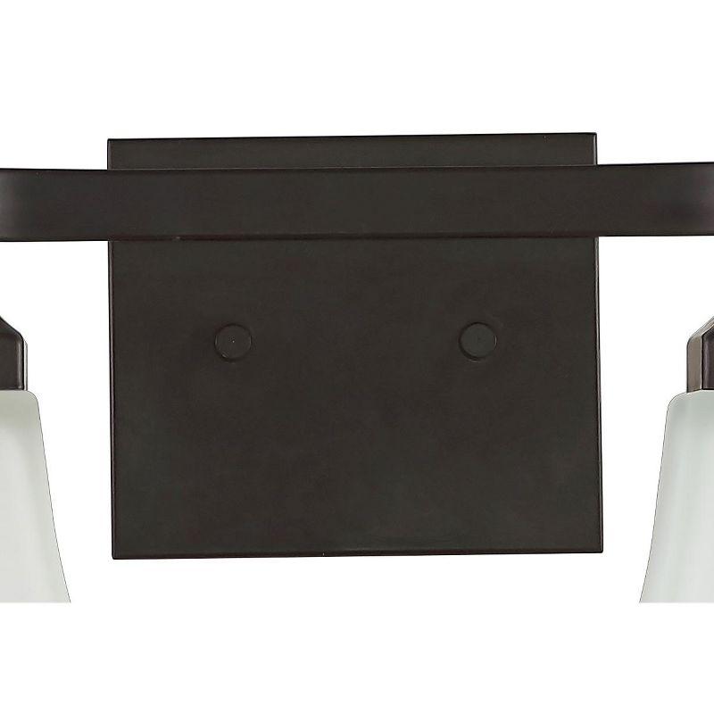 JONATHAN Y Staunton 5" 1-Light Iron/Glass Modern Cottage LED Vanity Light, Oil Rubbed Bronze