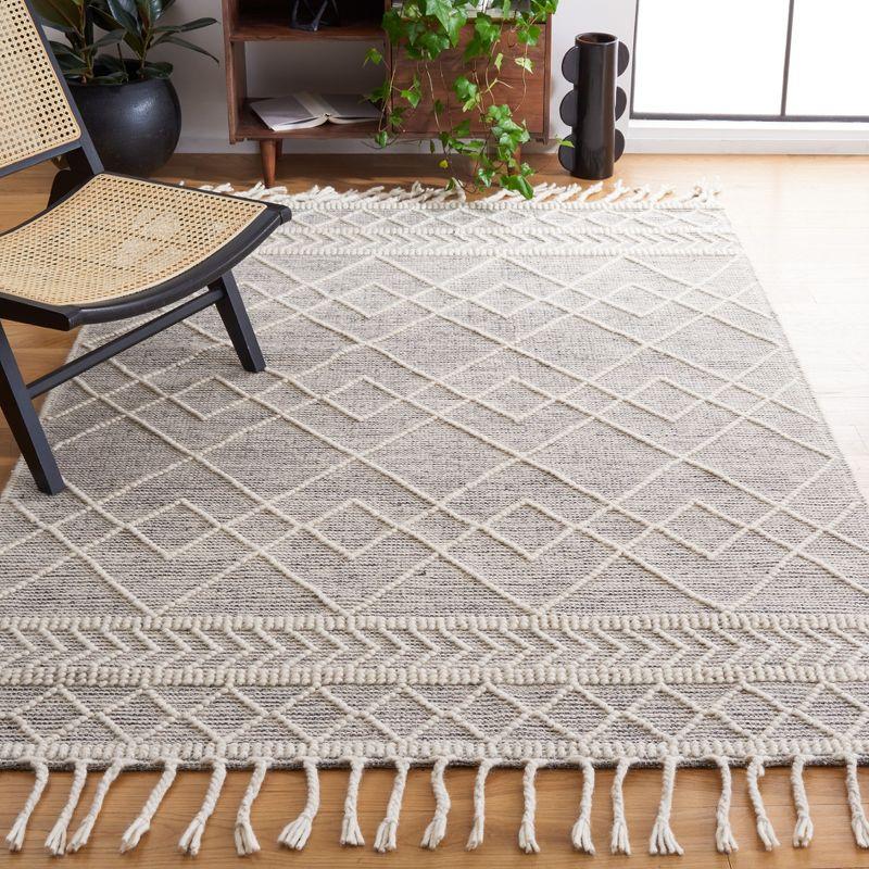 Natura NAT339 Hand Woven Area Rug - Ivory/Black - 6'x6' - Safavieh.