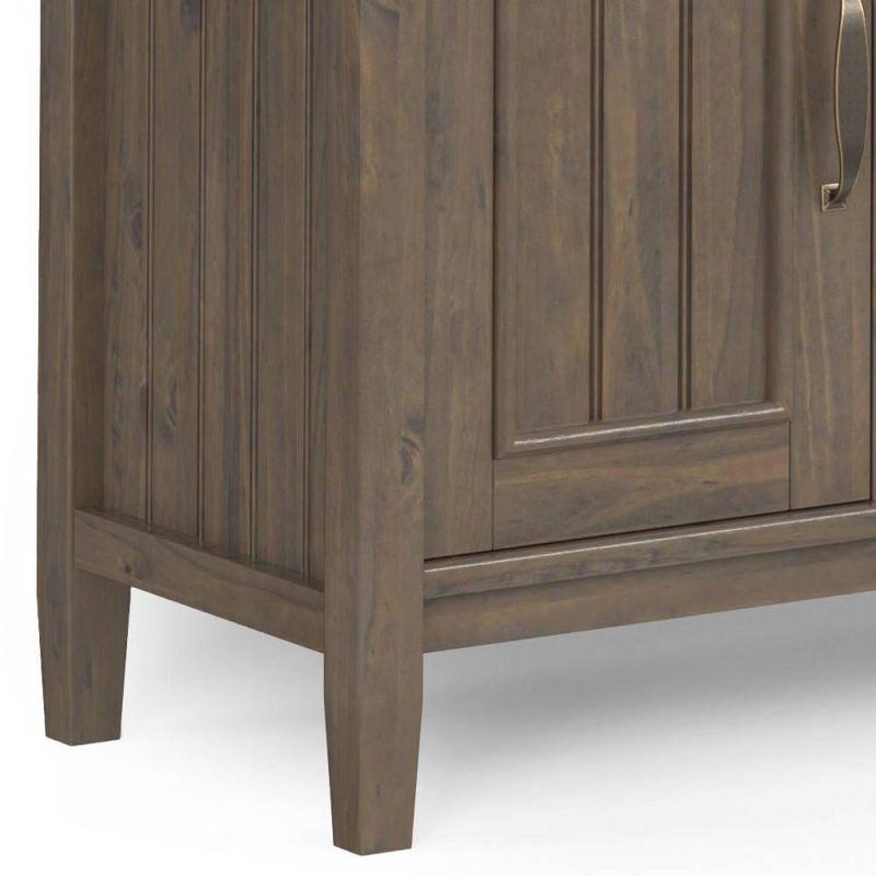 Rowan 72" TV Stand for TVs up to 80" Smoky Brown - Wyndenhall: Contemporary Media Console with Drawers