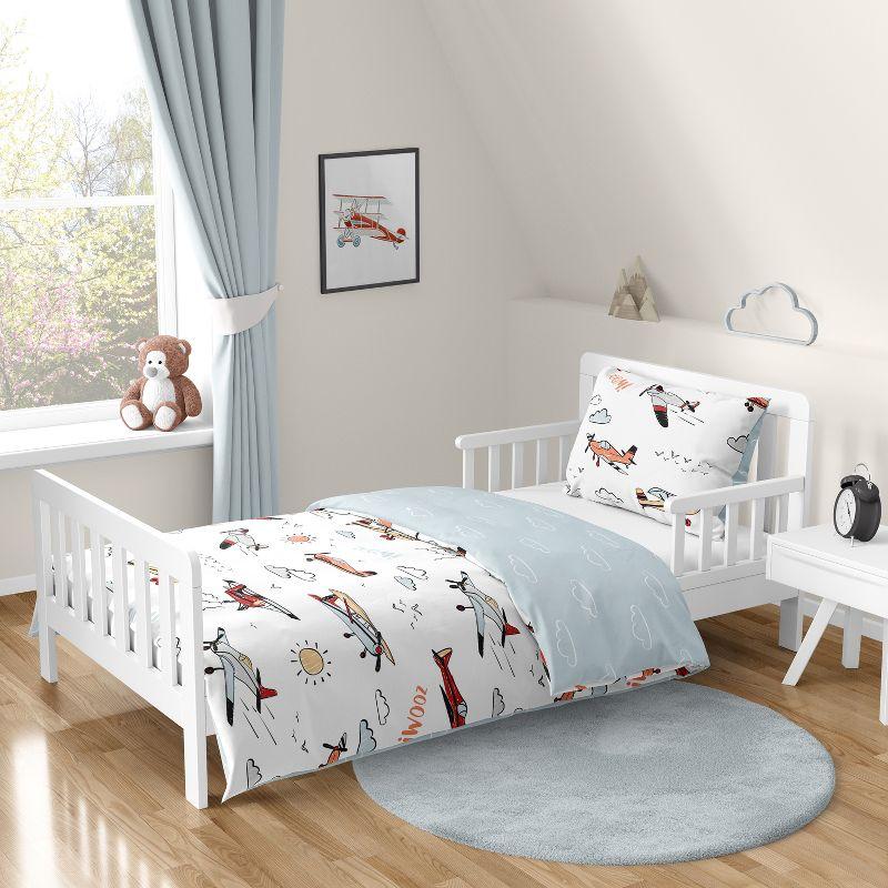 Vintage Airplane 5 Piece Toddler Bedding Set