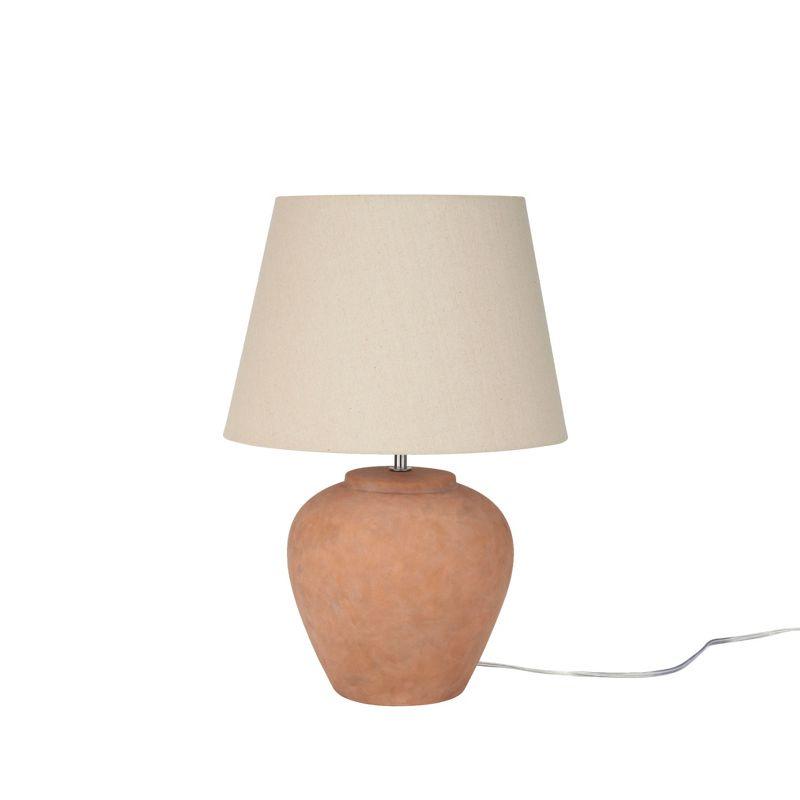 Nourison 20" Rustic Terracotta Ceramic Pot Table Lamp