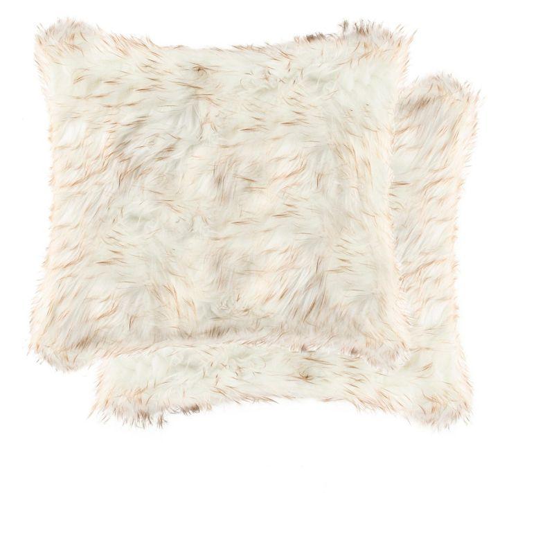Belton Animal Print Faux Fur Throw Pillow (Set of 2)