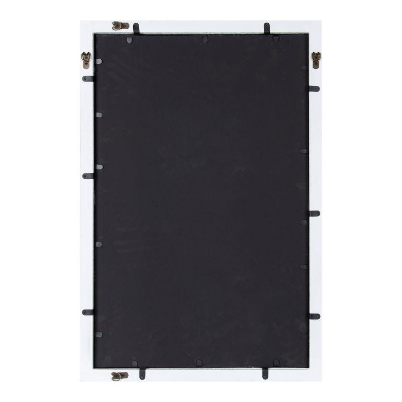 24" x 36" Audubon Rectangle Wall Mirror White - Kate & Laurel All Things Decor: Modern Style, No Assembly, MDF Frame