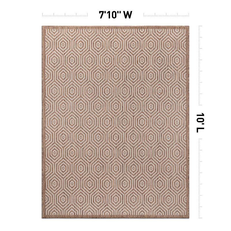 World Rug Gallery Modern Geometric Textured Flat Weave Indoor/Outdoor Area Rug