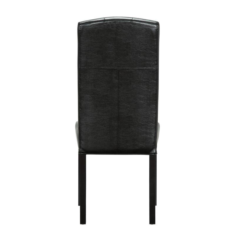 Modway Perdure Dining Side Chair Black: Vinyl Upholstered Parsons Style, Wood Frame, 285 lb Capacity