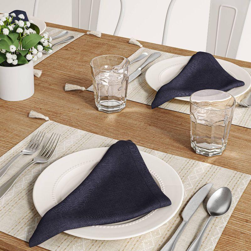 4-Pack Dark Blue Cotton Easy Care Napkins