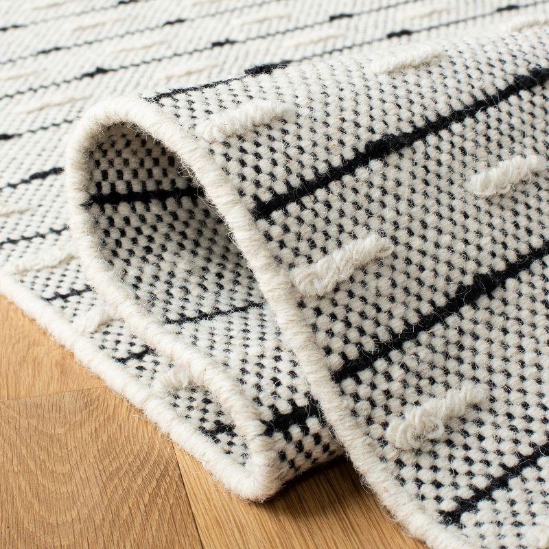 Vermont VRM504 Power Loomed Area Rug - Ivory/Black - 6'x6' - Safavieh.
