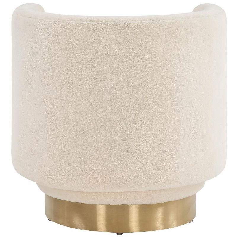 Everly Quinn Tews 29.7" Wide Polyester Swivel Barrel Chair | Wayfair