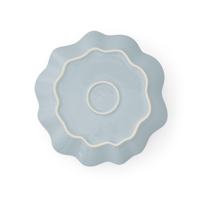 Soft Blue Fluted Ceramic Salad Plate, 10-inch