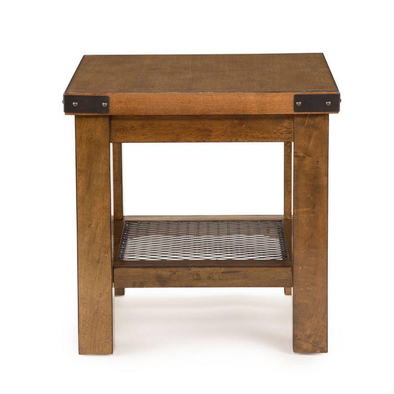 Hailee End Table Oak - Steve Silver Co.: Sturdy Side Table, Fixed Shelf, Hardwood Frame