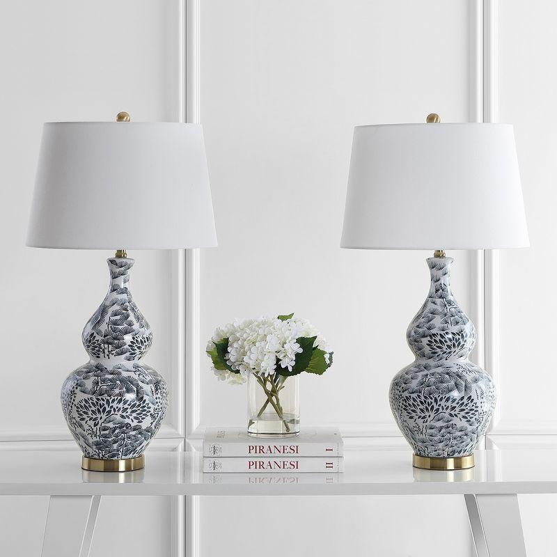 Alder Table Lamp (Set of 2) - Black/White - Safavieh.