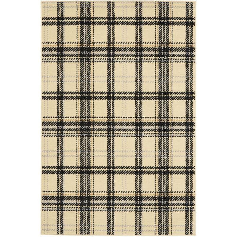 Nourison Grafix Contemporary Plaid Area Rug