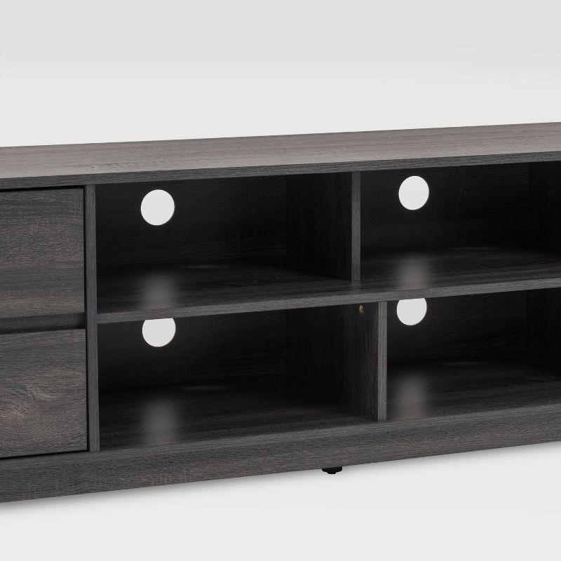 Hollywood Wood Grain TV Stand for TVs up to 85" with Drawers Gray - CorLiving