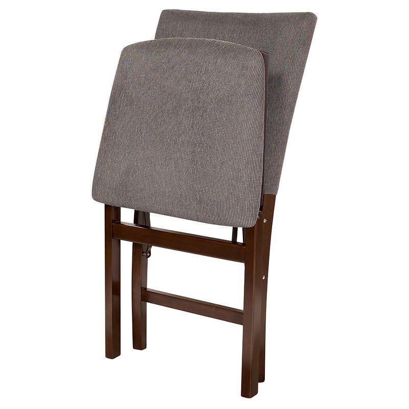 Stakmore Set of 2 Parson's Folding Chair - Espresso/Jax: Wood Frame, No Assembly, 300 lbs Capacity