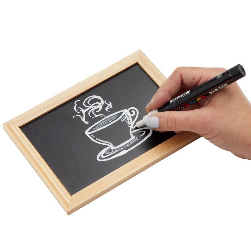 Juvale 6-Pack Mini Chalkboard Signs with Easel Stand for Table Decorations, Restaurant Food Display, Message Boards, Small Business, 7x7x4 in
