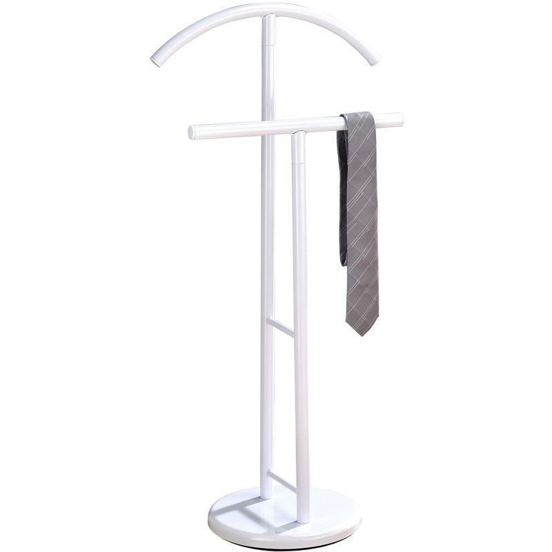 Meadut White Metal Suit Wardrobe Valet Stand