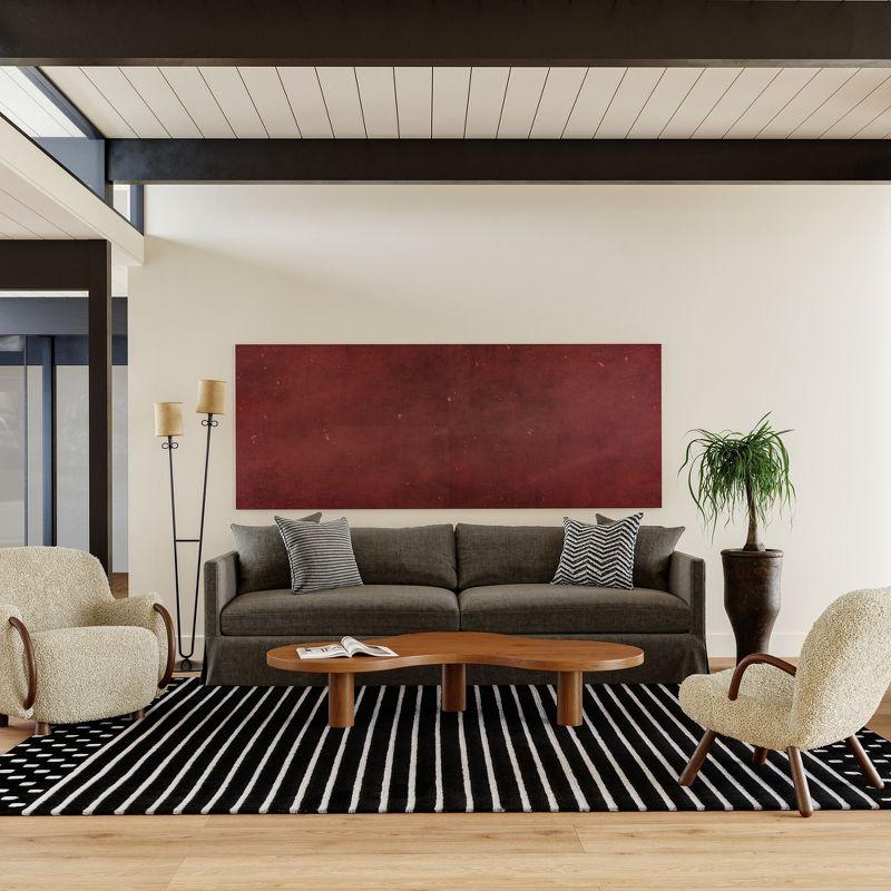 Nuloom Mandia Striped Wool Area Rug, 9' x 12', Charcoal