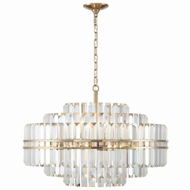 Crystorama Lighting Hayes 16 - Light Chandelier in  Aged Brass