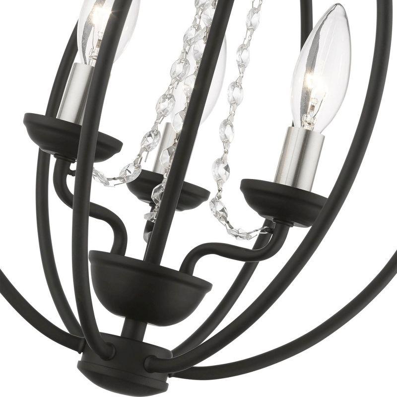 Livex Lighting Arabella 3 - Light Chandelier in  Black/Brushed Nickel