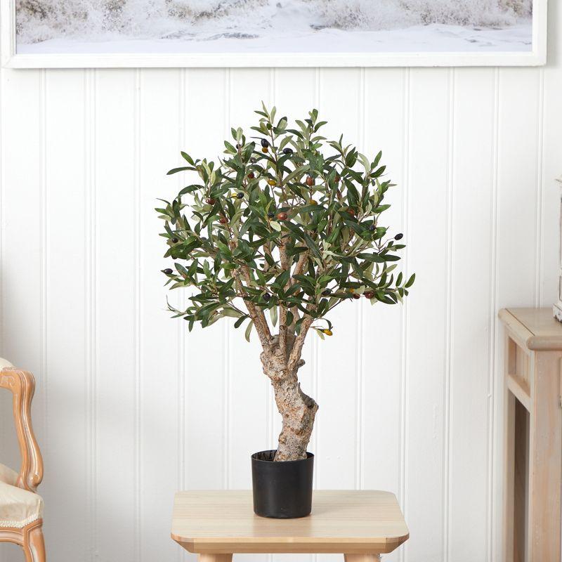 Nearly Natural 2.5-ft Olive Silk Tree