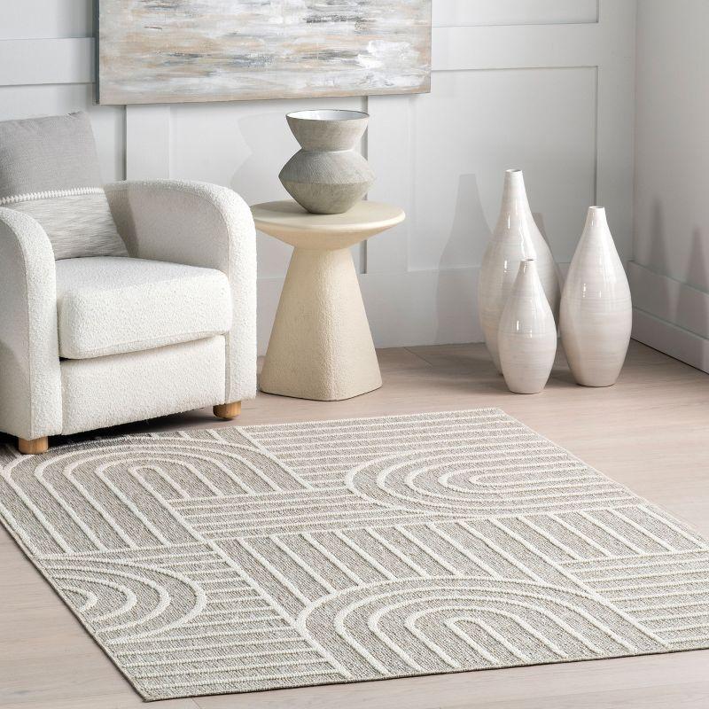 Nuloom Liliya Modern Geometric Machine Washable Indoor Area Rug