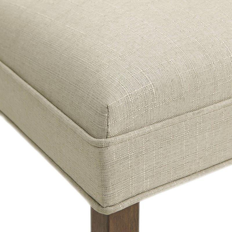Alaterre Furniture Set of 2 Gwyn Parsons Upholstered Armless Chairs Cream: Modern Polyester Dining Seating