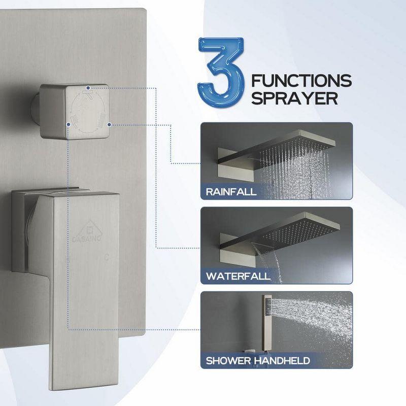 Cascade Bliss Luxury Complete Shower System with Rough-in Valve