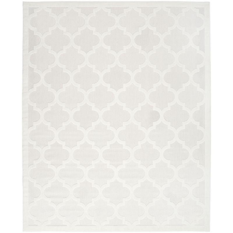 Nourison Easy Care 7' x 10' Ivory/White Indoor/Outdoor Rug