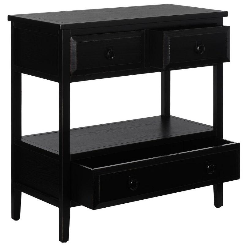 Branson Transitional 3-Drawer Black Sideboard - 32" Wide