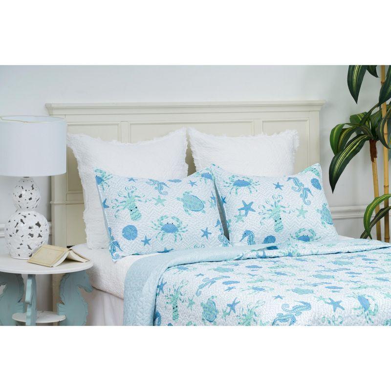 Outlook Beach Coastal Beach Reversible Quilt Set