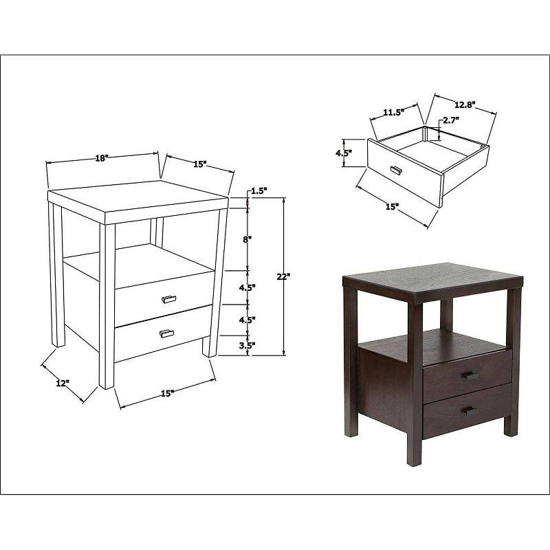 Leflore 2 - Drawer Nightstand