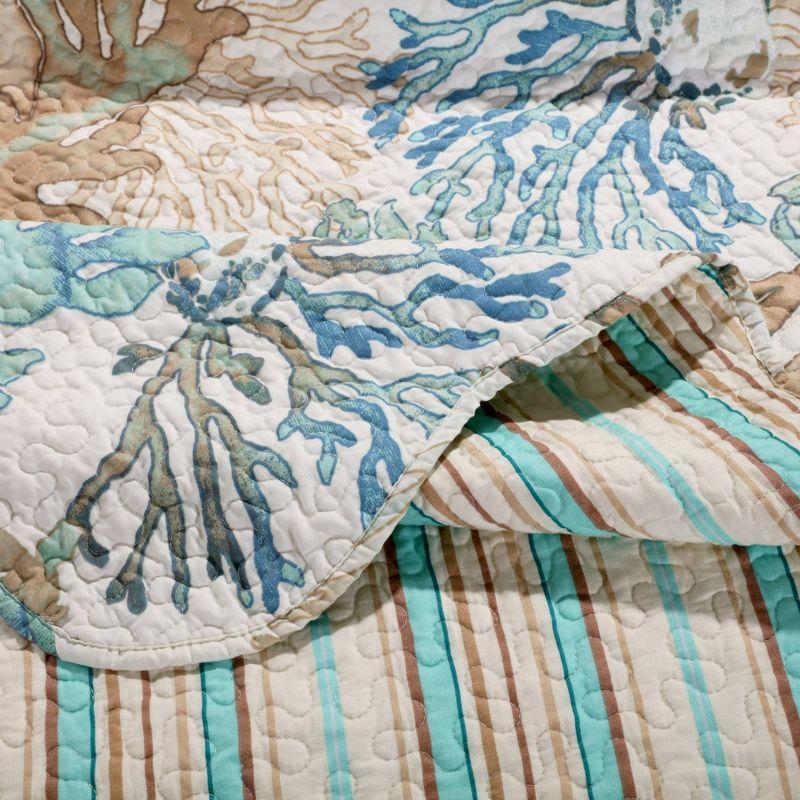 Barefoot Bungalow Atlantis Quilted Reversible Throw