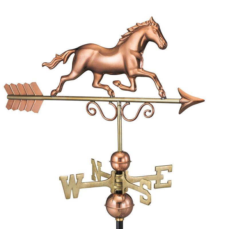 Colonial Homestead Polished Copper Galloping Horse Weathervane - 24"L