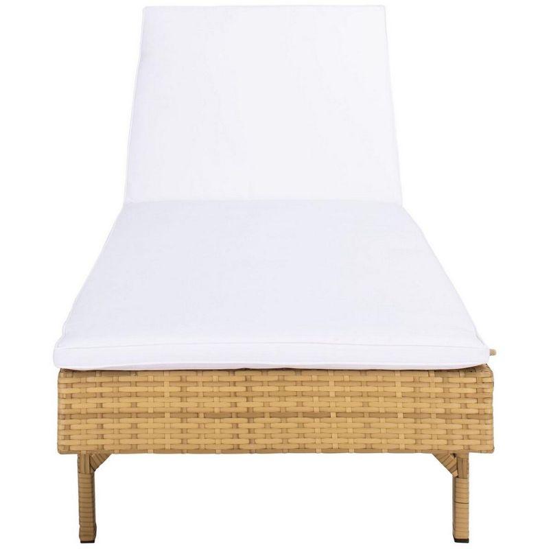 Cam Sunlounger - Outdoor - PAT7501 - Natural/White -Safavieh